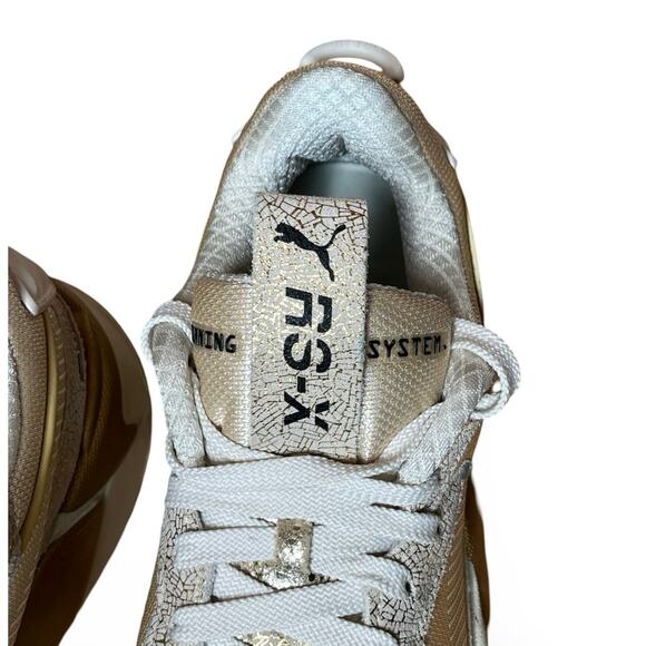 PUMA RS-X‎ Womens 9.5 Winter Glimmer Running Exercise Lace Up Sneaker Gold Glam - Picture 7 of 9